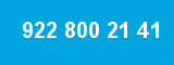 922 800 21 41 922 800 21 41
